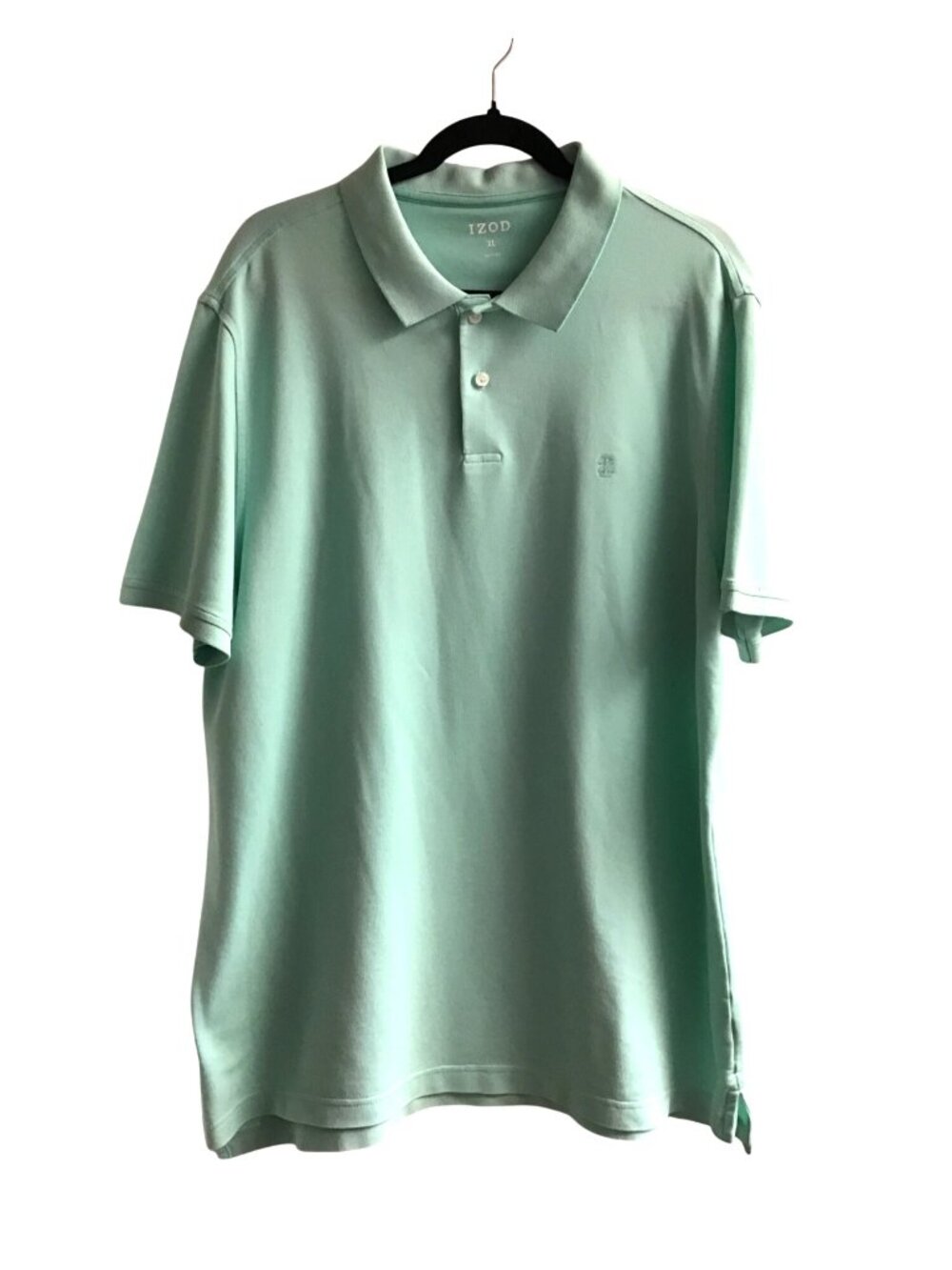 IZOD- MENS GREEN POLO COTTON  SHORT SLEEVE SIZE X-LARGE